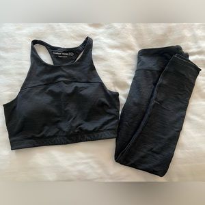 Outdoor Voices OV techsweat crop top sports bra and Freeform leggings, bundle